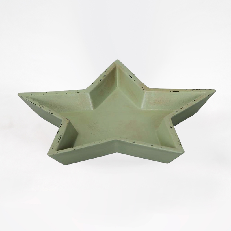 Base de Madeira em forma de estrela - 32cm&nbsp;